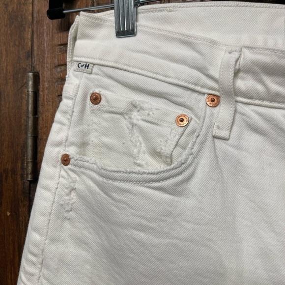 Citizens of Humanity NWT Jolene High Rise Straight Jeans in White Out Size 28 - Picture 5 of 13